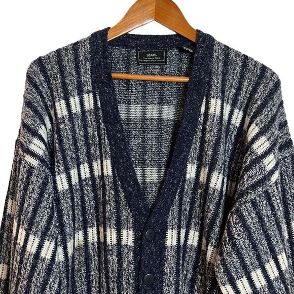 Sears the mens store blue cardigan. Size small/ 36 - Picture 2 of 10